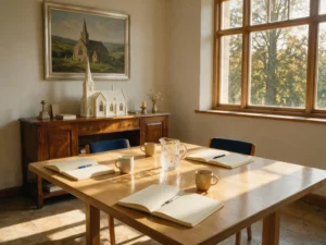 Church and nonprofit insurance in Montana, board table ready for a congregation review