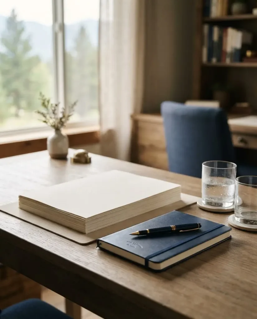 Coverage documents on a desk for a Montana church or nonprofit board