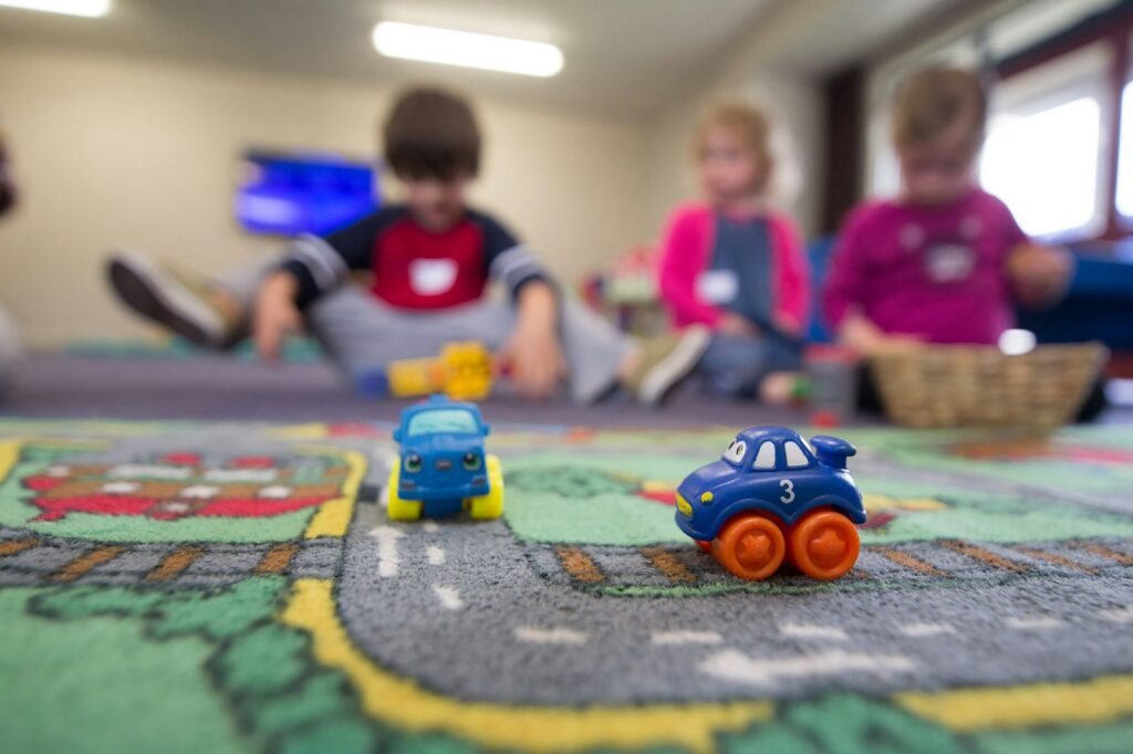 Children playing together on the floor